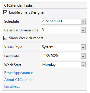 C1Calendar Tasks