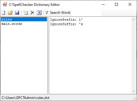 Create Dictionary File