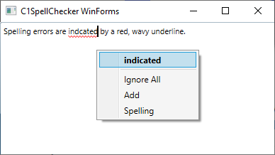 SpellChecker for WinForms