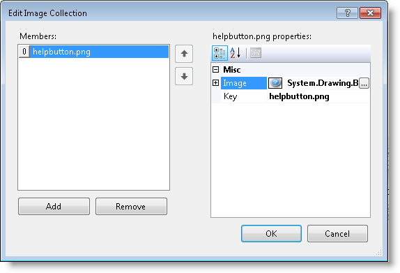 Edit Image Collection Editor
