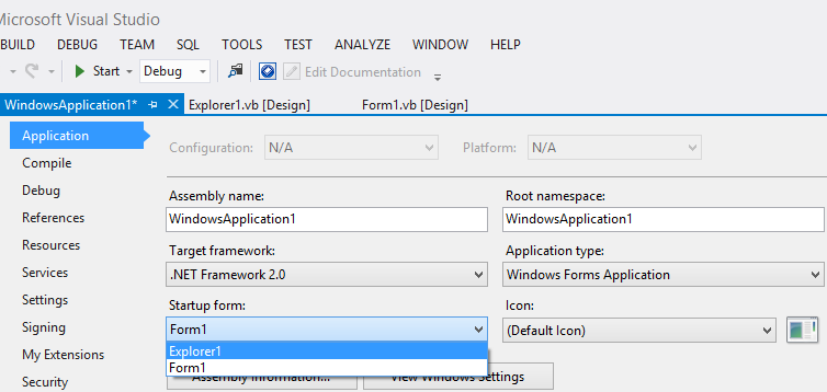 property setting window