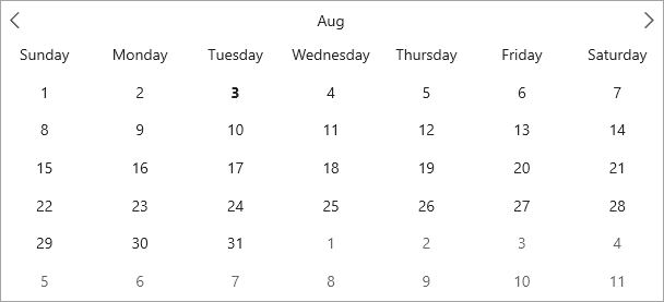WinUI Calendar with specified day and month format