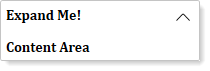 Content Area Expander Control