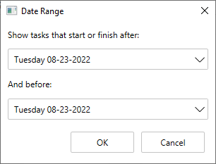 Date Range Dialog