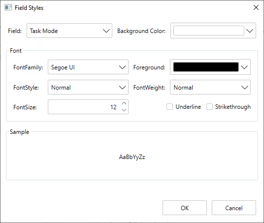 Field Styles Dialog