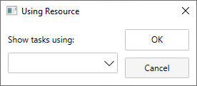 Using Resource Dialog