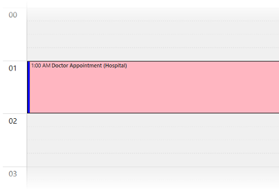 WPF Scheduler availablility status