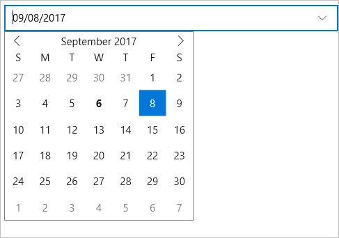 A custom date picker