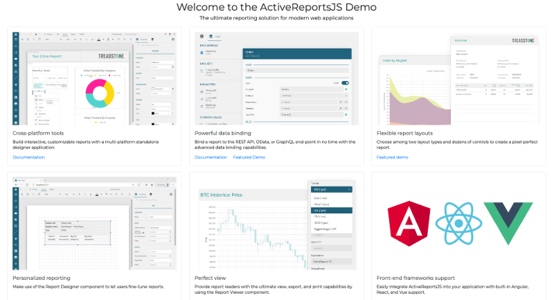 ActiveReportsJS Demos