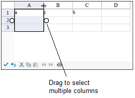 Selection gripper: multiple columns