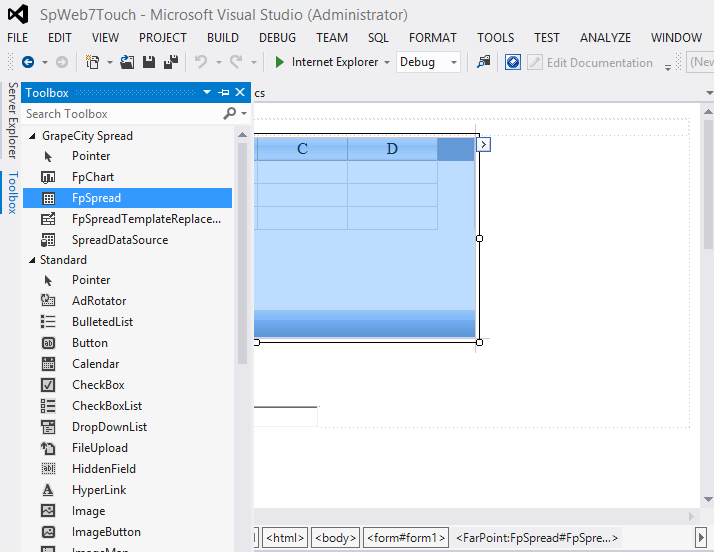 FpSpread component