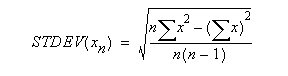 STDEV Equation