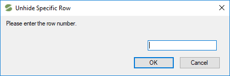 Unhide Specific Row Dialog in Spread Designer