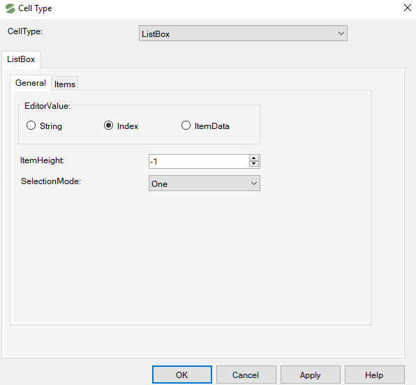 Spread Designer Cell Type Dialog Image Tab