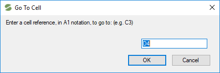 Go To Cell Dialog