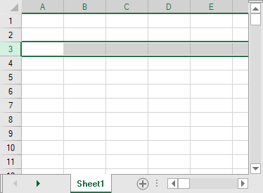 Row Selected in the Data Area