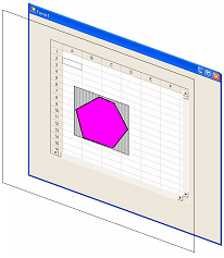 Layers Showing Drawing Space