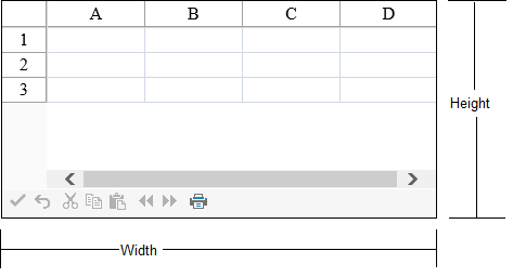 Height and Width Dimensions of the Control