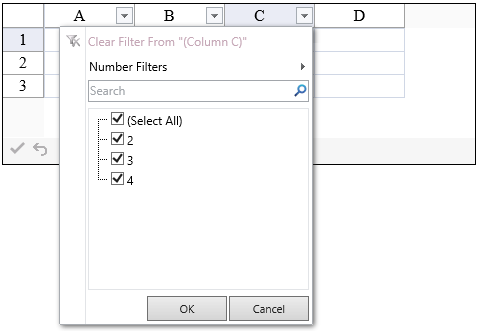 Example of enhanced filter