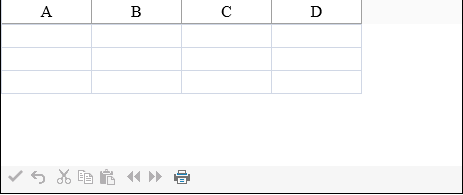 Spread with no row headers