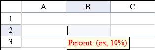 Percent Cell: Default Error Message