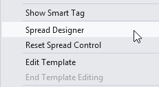 Spread Designer Verb in VS Context Menu of FpSpread