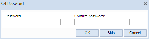 Set Password dialog