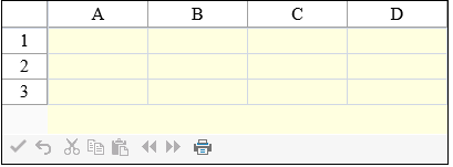 Sheet with yellow background color