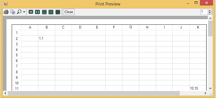 Print Preview dialog