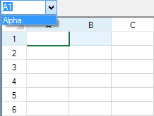 Using drop down list in the NameBox control